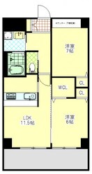 エーデル深江橋の物件間取画像